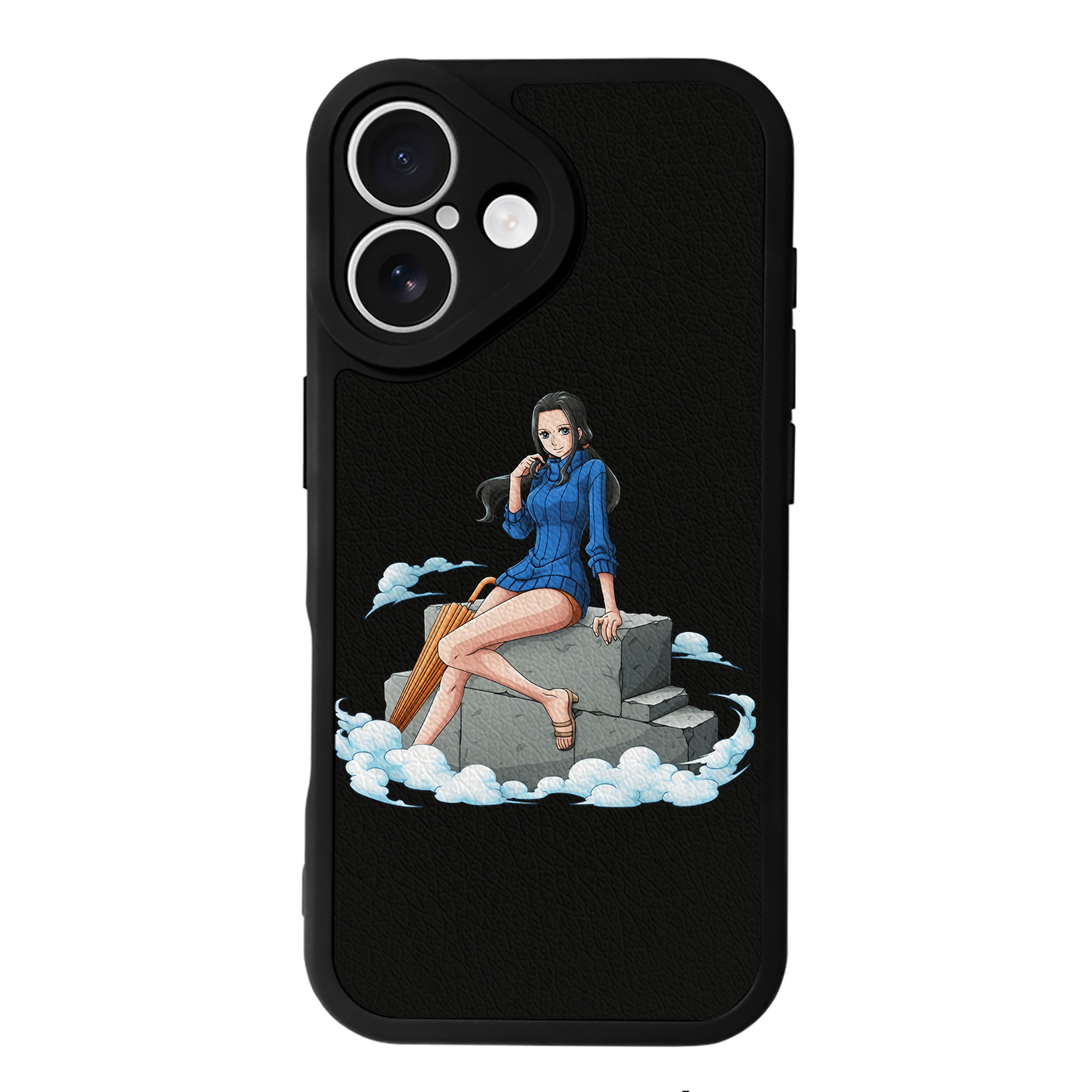 （画像用） ワンピース ニコ・ロビン ONE PIECE Nico Robin 【iPhone 16シリーズ対応】シリコンスマホケース（レザー調） 材質：シリコン